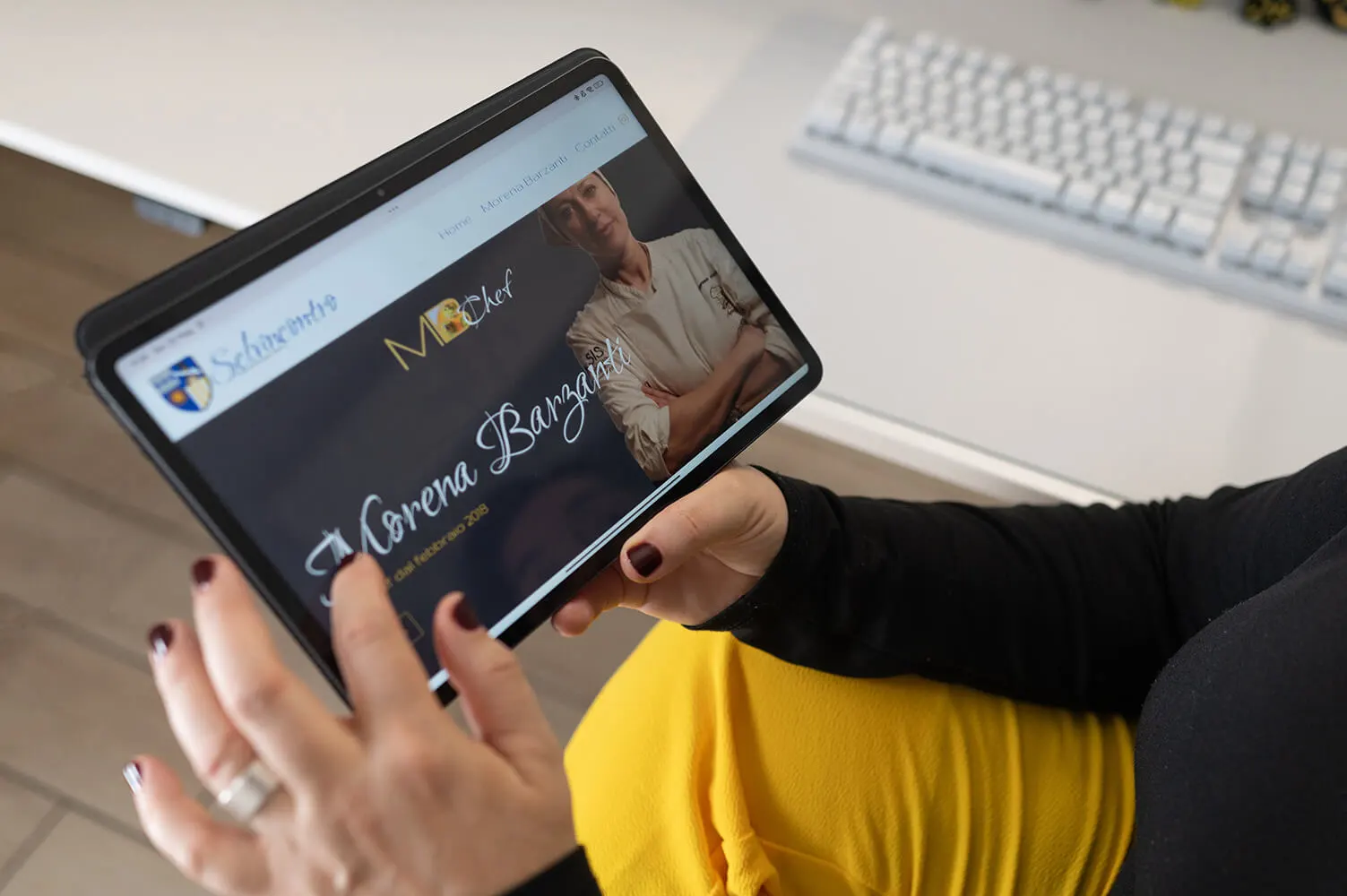Visualizzando un nuovo sito web da tablet